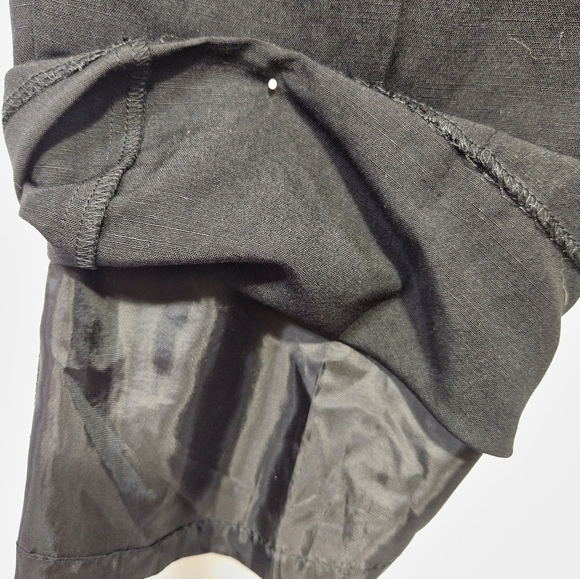 Talbots Women's Black Heritage Lined Linen Blend Lightweight Casual Pants Size 8 - Picture 14 of 16